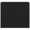 VidaXL Szafka Czarna Dąb 80x33x70 cm Drewno inżynieryjne