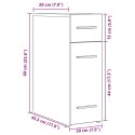 VidaXL Szafka aptekarza Stare Drewno 20x45,5x60 cm Drewno inżynieryjne