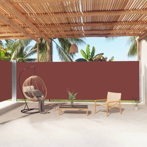 Zwijana markiza boczna, brązowa, 200 x 1000 cm Zwijana markiza boczna, brązowa, 200 x 1000 cm