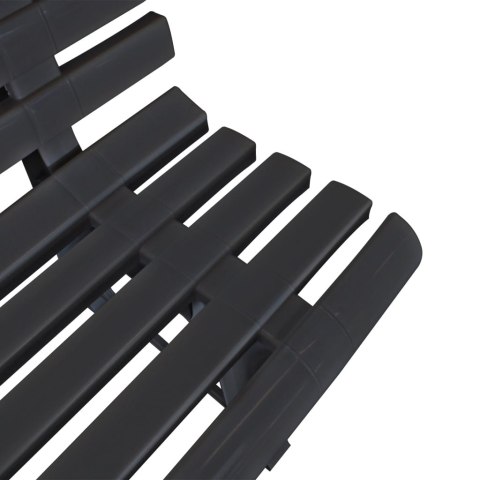 VidaXL Ławka ogrodowa, 145,5 cm, plastik, antracytowa VidaXL Ławka ogrodowa, 145,5 cm, plastik, antracytowa