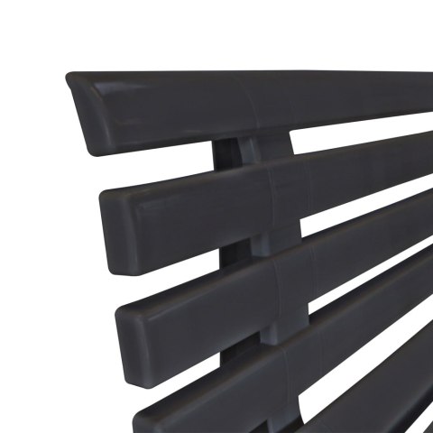 VidaXL Ławka ogrodowa, 145,5 cm, plastik, antracytowa VidaXL Ławka ogrodowa, 145,5 cm, plastik, antracytowa