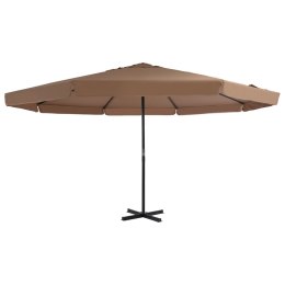  Parasol ogrodowy na słupku aluminiowym, 500 cm, taupe