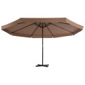  Parasol ogrodowy na słupku aluminiowym, 500 cm, taupe
