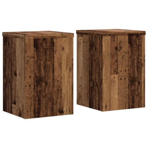 VidaXL Podstawki pod doniczki, 2 szt., stare drewno, 20x20x30 cm VidaXL Podstawki pod doniczki, 2 szt., stare drewno, 20x20x30 cm