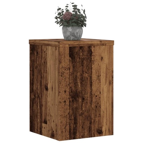 VidaXL Podstawki pod doniczki, 2 szt., stare drewno, 20x20x30 cm VidaXL Podstawki pod doniczki, 2 szt., stare drewno, 20x20x30 cm
