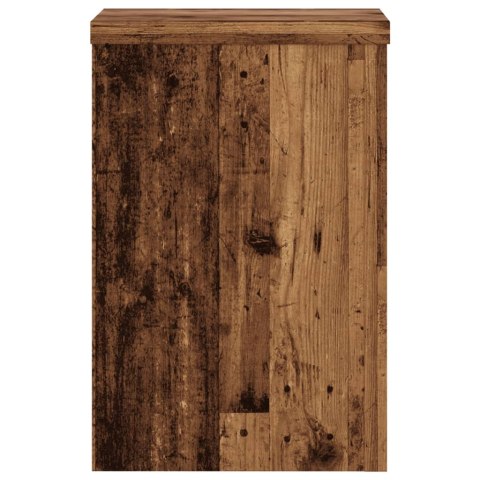 VidaXL Podstawki pod doniczki, 2 szt., stare drewno, 20x20x30 cm VidaXL Podstawki pod doniczki, 2 szt., stare drewno, 20x20x30 cm