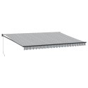  Zwijana markiza, antracytowo-biała, 5x3 m, tkanina i aluminium
