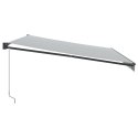  Zwijana markiza, antracytowo-biała, 5x3 m, tkanina i aluminium