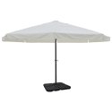  Parasol ogrodowy z przenośną, aluminiową podstawą, biały