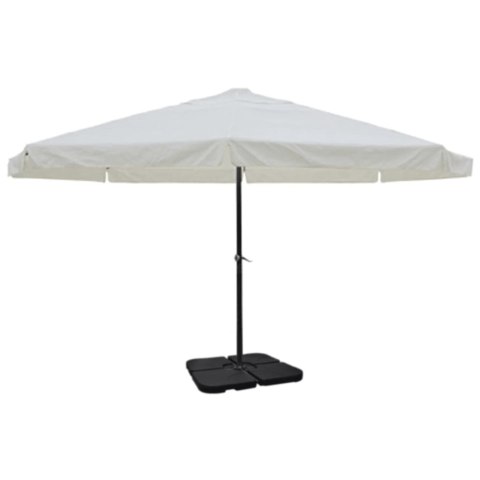  Parasol ogrodowy z przenośną, aluminiową podstawą, biały
