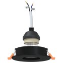 VidaXL Lampy wpuszczane 12 sztuk Okrągłe GU10 Czarne Ø91 mm