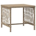 VidaXL Zestaw leżaków 3 szt. Beżowy Rattan PE, metal Składany