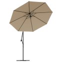 VidaXL Zamienne pokrycie parasola ogrodowego, kolor taupe, 350 cm