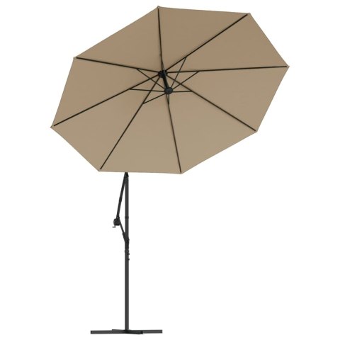 VidaXL Zamienne pokrycie parasola ogrodowego, kolor taupe, 350 cm VidaXL Zamienne pokrycie parasola ogrodowego, kolor taupe, 350 cm