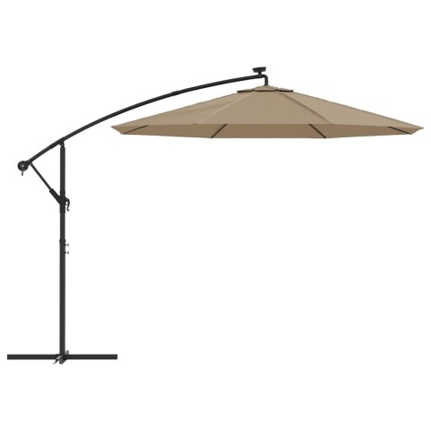 VidaXL Zamienne pokrycie parasola ogrodowego, kolor taupe, 350 cm VidaXL Zamienne pokrycie parasola ogrodowego, kolor taupe, 350 cm