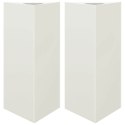 VidaXL Donice ogrodowe, 2 szt., białe, trójkątne, 40x34,5x70 cm, stal