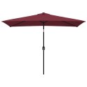 VidaXL Parasol ogrodowy na metalowym słupku, 300 x 200 cm, bordowy