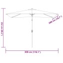 PARASOL OGRODOWY TARASOWY 300x200 cm NIEBIESKI