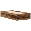  Rama łóżka bez materaca Stare drewno 90x190cm Drewno klejone
