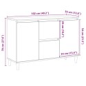 VidaXL Szafka, stare drewno, 102x35x70 cm, materiał drewnopochodny
