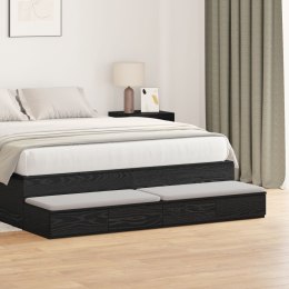 VidaXL Stolik nocny Czarny dąb Drewno drewnopochodne 160 x 36.5 x 16.5 cm