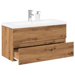 VidaXL Szafka z wbudowaną umywalką, dąb artisan