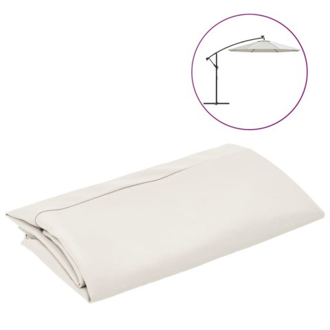 VidaXL Zamienne pokrycie parasola ogrodowego, piaskowa biel, 350 cm VidaXL Zamienne pokrycie parasola ogrodowego, piaskowa biel, 350 cm