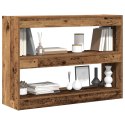 Regał książkowy/ścianka działowa vidaXL w stylu starego drewna, 100x30x72 cm, wykonany z płyty wiórowej