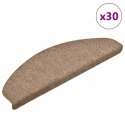 VidaXL Maty na schody samoprzylepne 30 szt. Kremowe 65x21x4 cm
