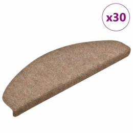VidaXL Maty na schody samoprzylepne 30 szt. Kremowe 65x21x4 cm
