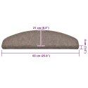 VidaXL Maty na schody samoprzylepne 30 szt. Kremowe 65x21x4 cm