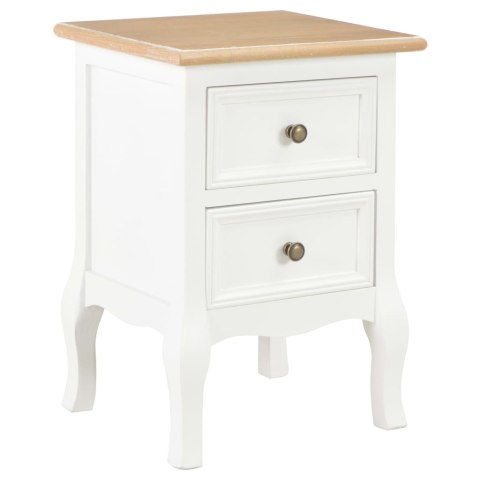 VidaXL Szafki nocne, 2 szt., białe, 35x30x49 cm, MDF VidaXL Szafki nocne, 2 szt., białe, 35x30x49 cm, MDF