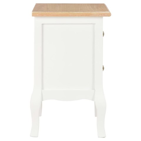 VidaXL Szafki nocne, 2 szt., białe, 35x30x49 cm, MDF VidaXL Szafki nocne, 2 szt., białe, 35x30x49 cm, MDF