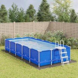 VidaXL Mata pod basen, jasnoszara, 750x370 cm, geowłóknina poliestrowa