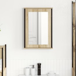 VidaXL Szafka z lustrem Naturalny dąb Płyta wiórowa, szkło, metal Średnia
