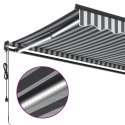 Automatyczna markiza z LED, antracytowo-biała, 300x250 cm