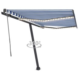  Automatycznie zwijana markiza, LED i czujnik wiatru, 300x250 cm