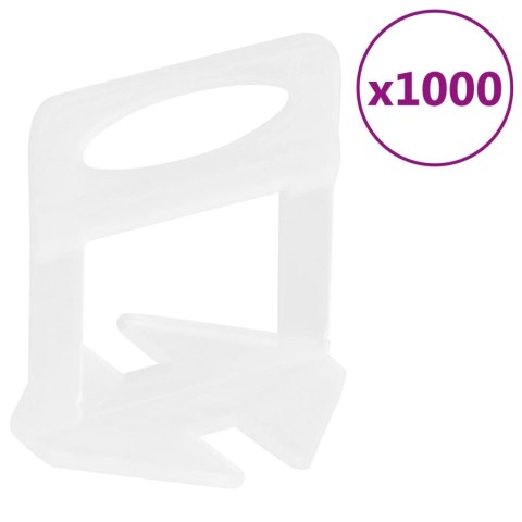 VidaXL Klipsy do poziomowania płytek, 1000 szt., 3 mm