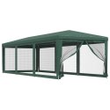  Namiot imprezowy z 8 ścianami z siatki, zielony, 3x9 m, HDPE