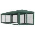  Namiot imprezowy z 8 ścianami z siatki, zielony, 3x9 m, HDPE