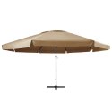 VidaXL Parasol ogrodowy na aluminiowym słupku, 600 cm, taupe