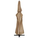 VidaXL Parasol ogrodowy na aluminiowym słupku, 600 cm, taupe