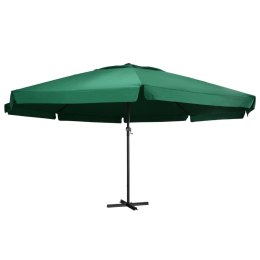 VidaXL Parasol ogrodowy na aluminiowym słupku, 600 cm, zielony