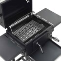 VidaXL Ogrodowy piec do pizzy, grill, wędzarnia, 3-w-1, czarny