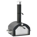 VidaXL Ogrodowy piec do pizzy, grill, wędzarnia, 3-w-1, czarny