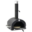 VidaXL Ogrodowy piec do pizzy, grill, wędzarnia, 3-w-1, czarny