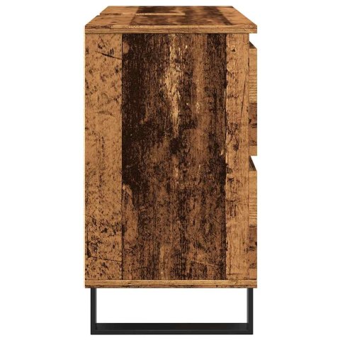 VidaXL Szafka pod umywalkę łazienkową, stare drewno, 80x33x60 cm VidaXL Szafka pod umywalkę łazienkową, stare drewno, 80x33x60 cm