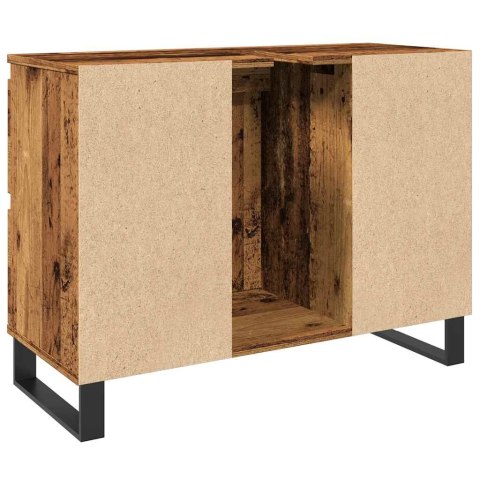 VidaXL Szafka pod umywalkę łazienkową, stare drewno, 80x33x60 cm VidaXL Szafka pod umywalkę łazienkową, stare drewno, 80x33x60 cm