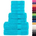 VidaXL 8-cz. zestaw ręczników premium SOLUND, turkusowy, 600 g/cm²