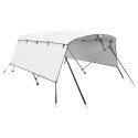 VidaXL Daszek bimini ze ściankami, 4 pałąki, 243x(230-244)x137 cm